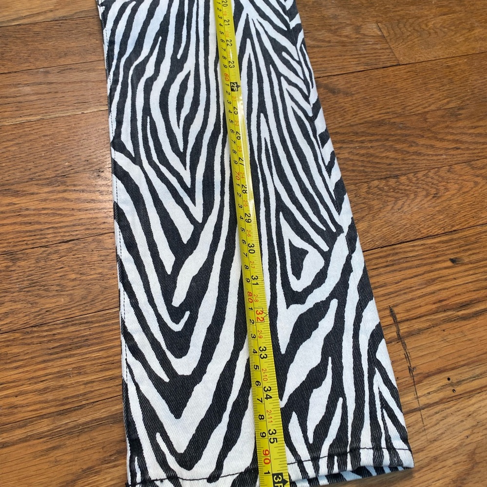FRAME Denim Le High Straight Zebra Print Jeans – Size 25 - Picture 4 of 9
